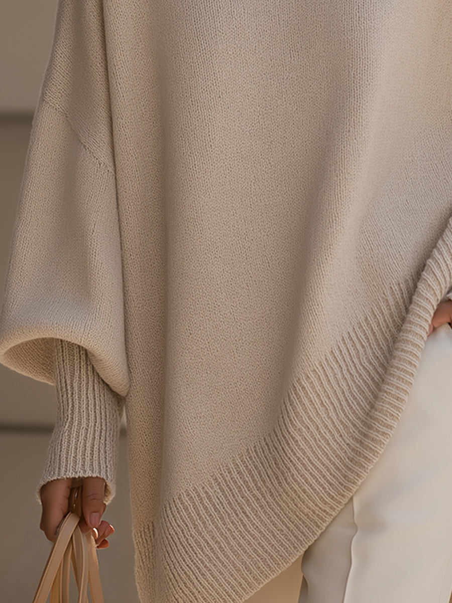 Jennifer | Pull oversize drapé à col large