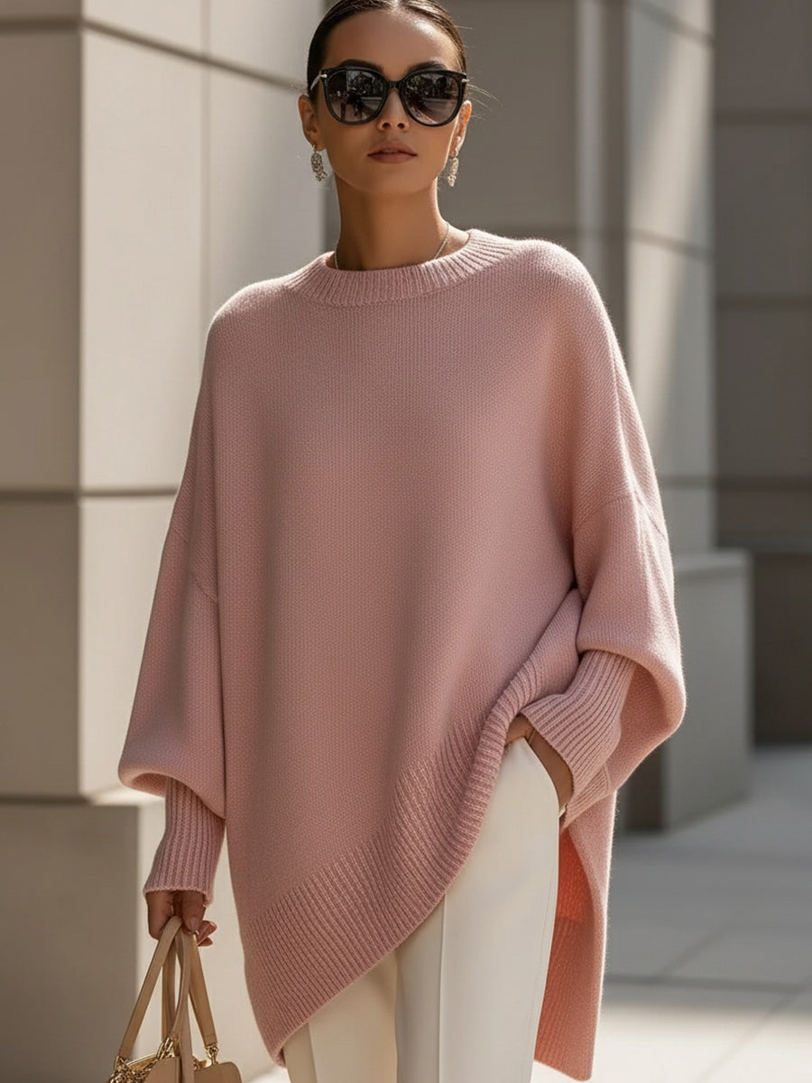 Jennifer | Pull oversize drapé à col large