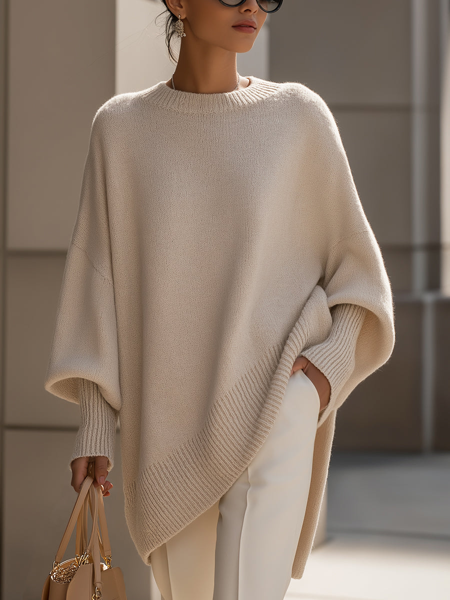 Jennifer | Pull oversize drapé à col large