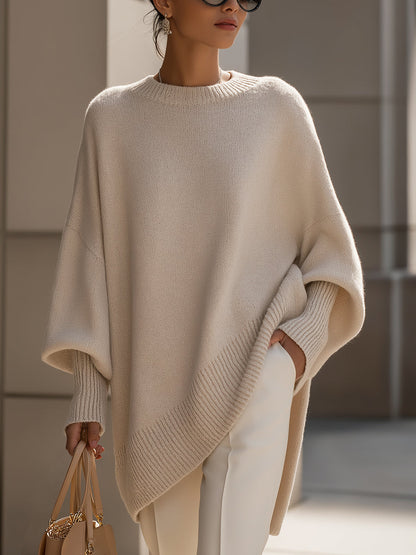 Jennifer | Pull oversize drapé à col large