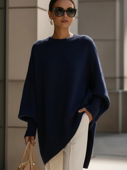 Jennifer | Pull oversize drapé à col large