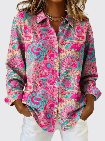 France | Blouse boutonnée à motif paisley