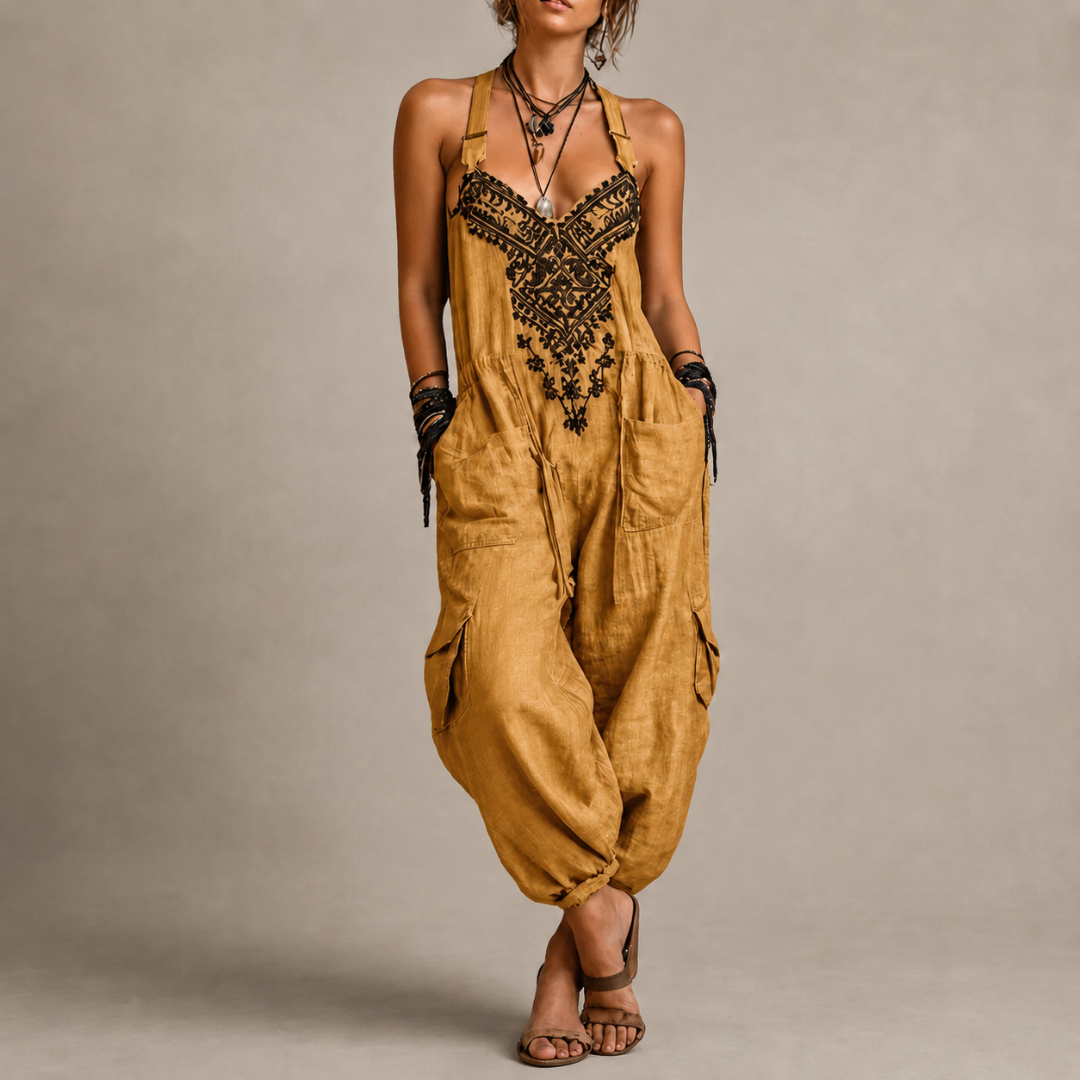 Ginevra – tuta bohemiana ricamata