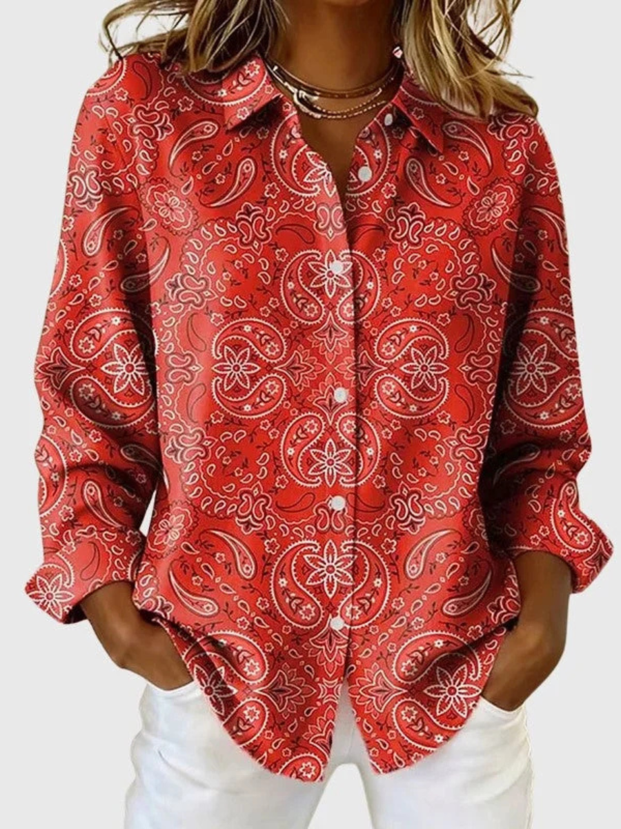 France | Blouse boutonnée à motif paisley