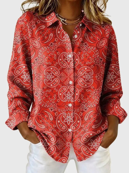 France | Blouse boutonnée à motif paisley
