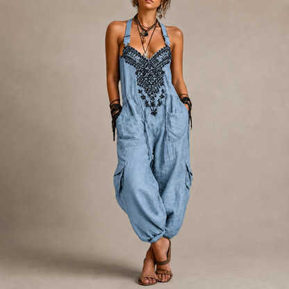 Ginevra – tuta bohemiana ricamata