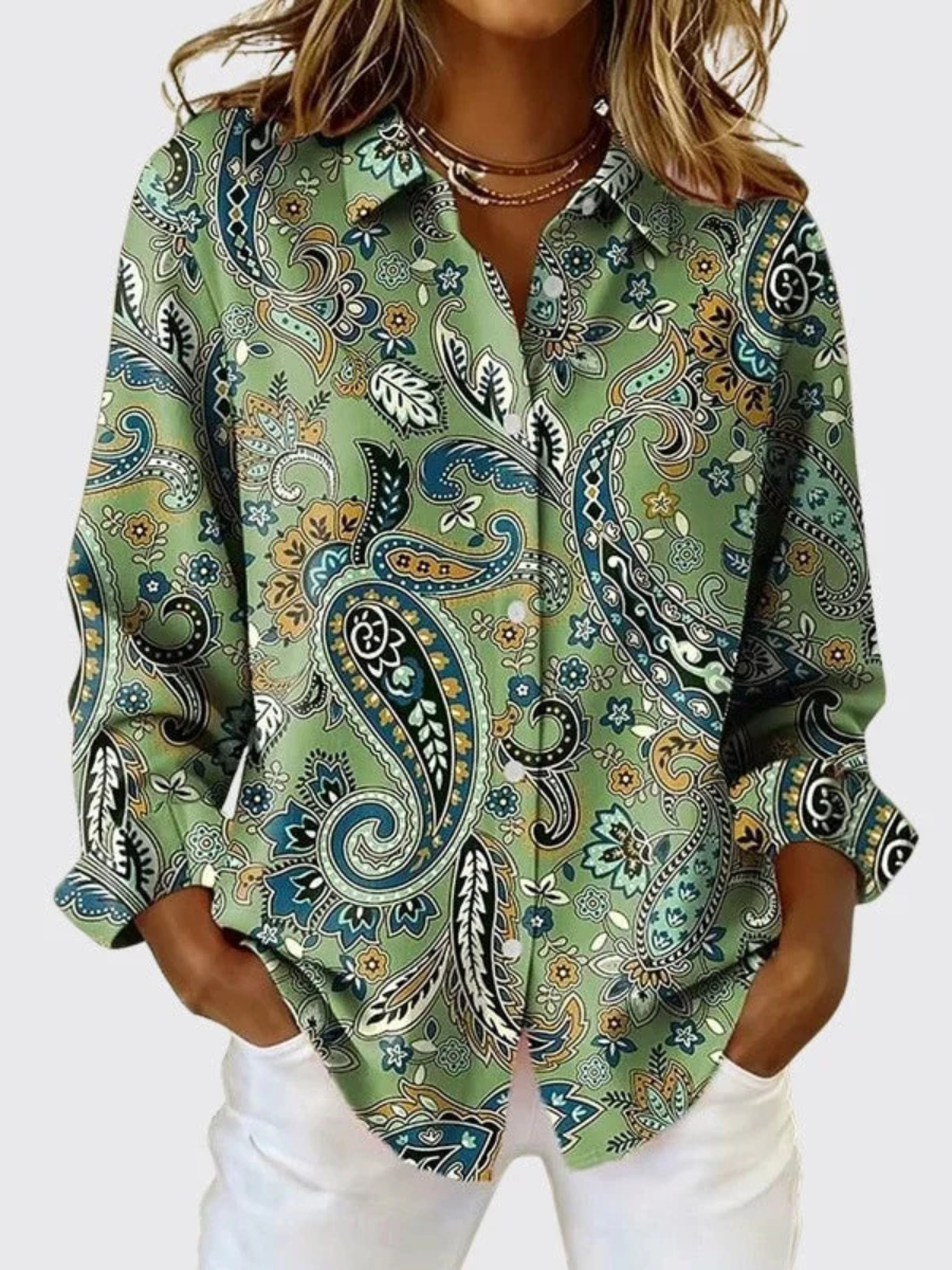 France | Blouse boutonnée à motif paisley