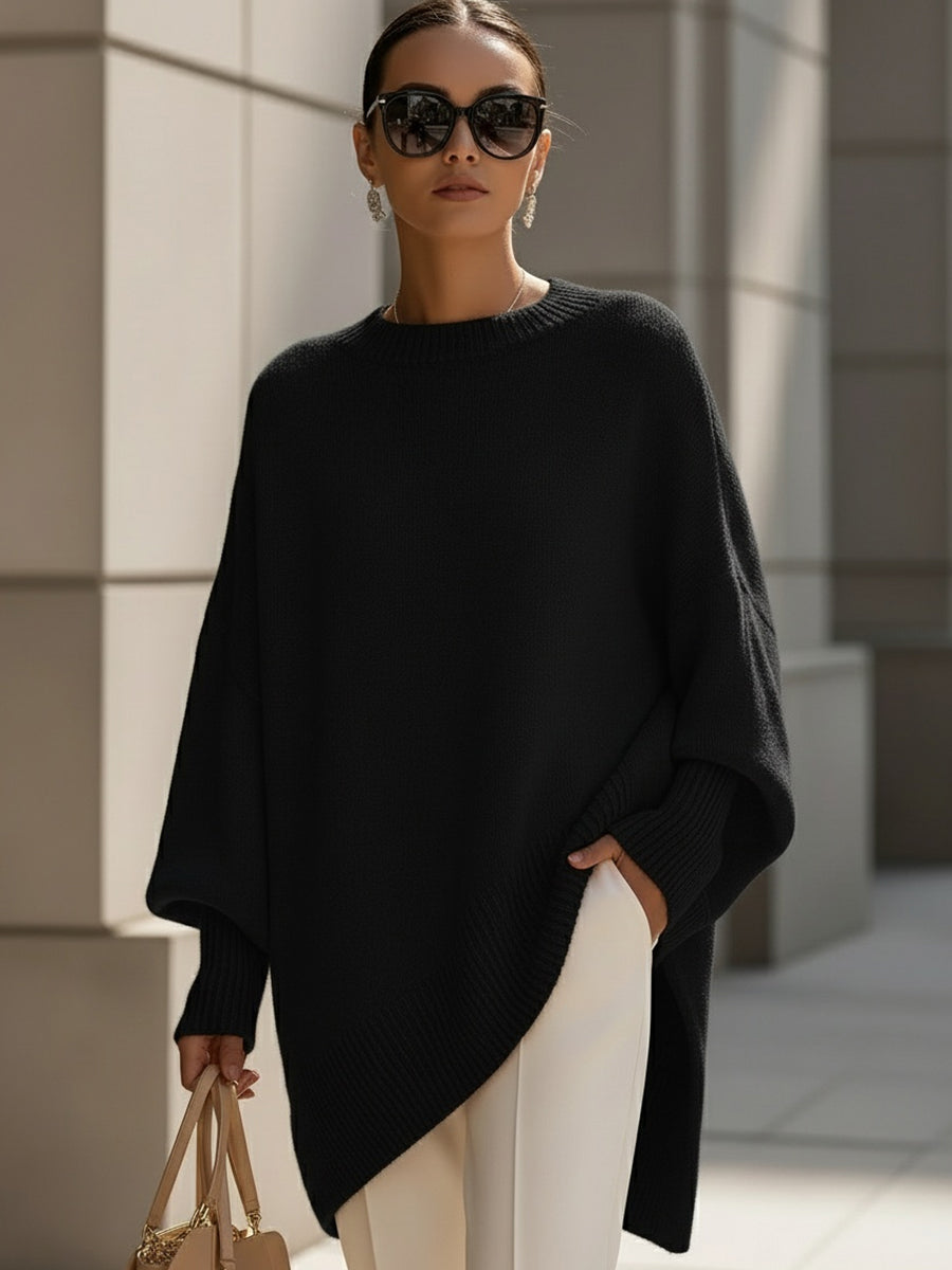 Jennifer | Pull oversize drapé à col large