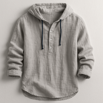 Enzo | Camicia di lino con cappuccio
