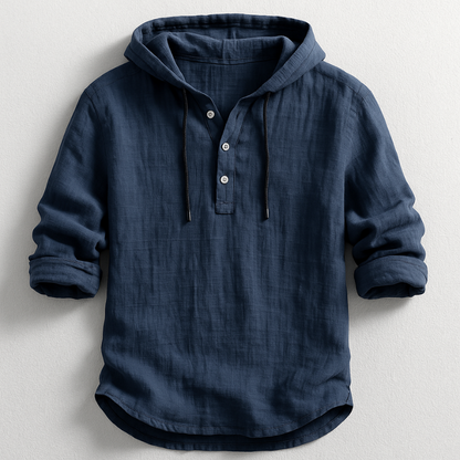 Enzo | Camicia di lino con cappuccio