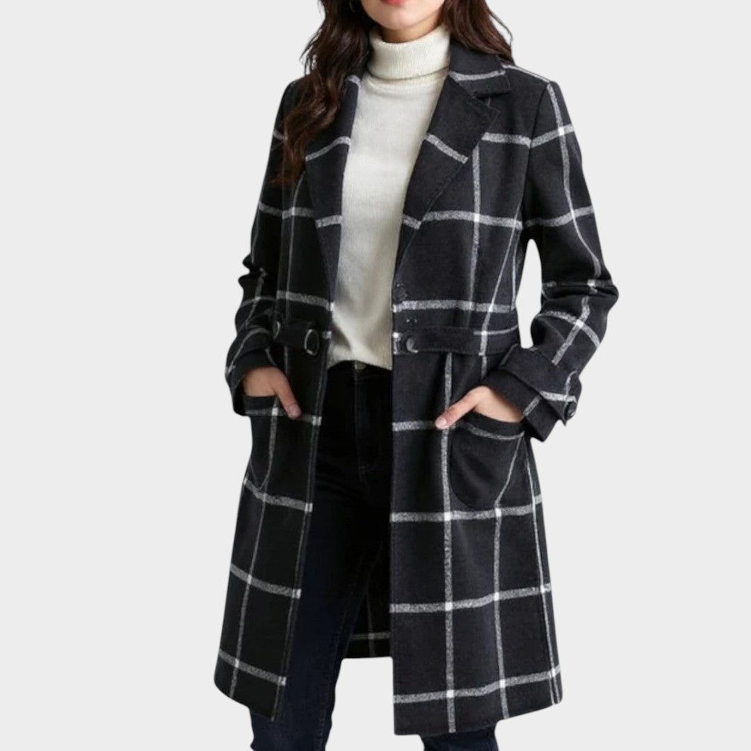 Amélie™ | Manteau d'automne à carreaux classiques
