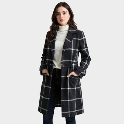 Amélie™ | Manteau d'automne à carreaux classiques