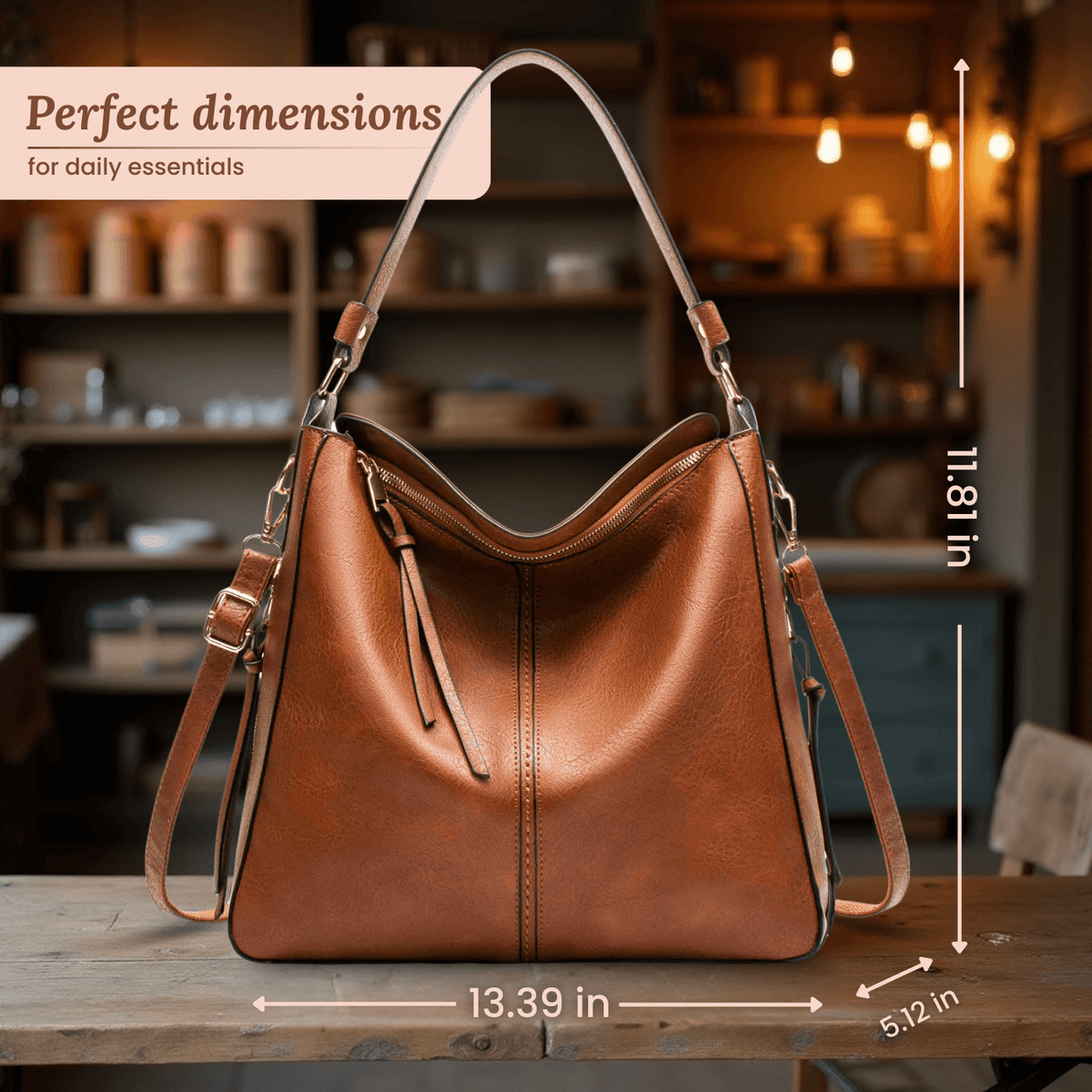 Le sac hobo convertible d'Aurora | Sac à épaule