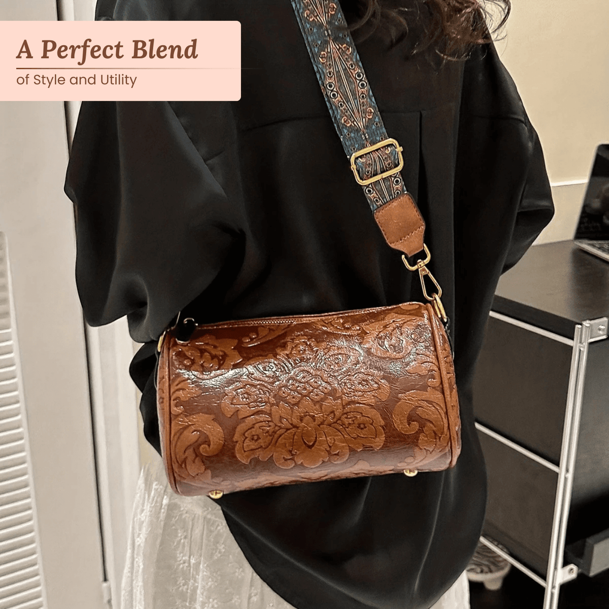 L'élégance florale de Jessica | Sac à bandoulière