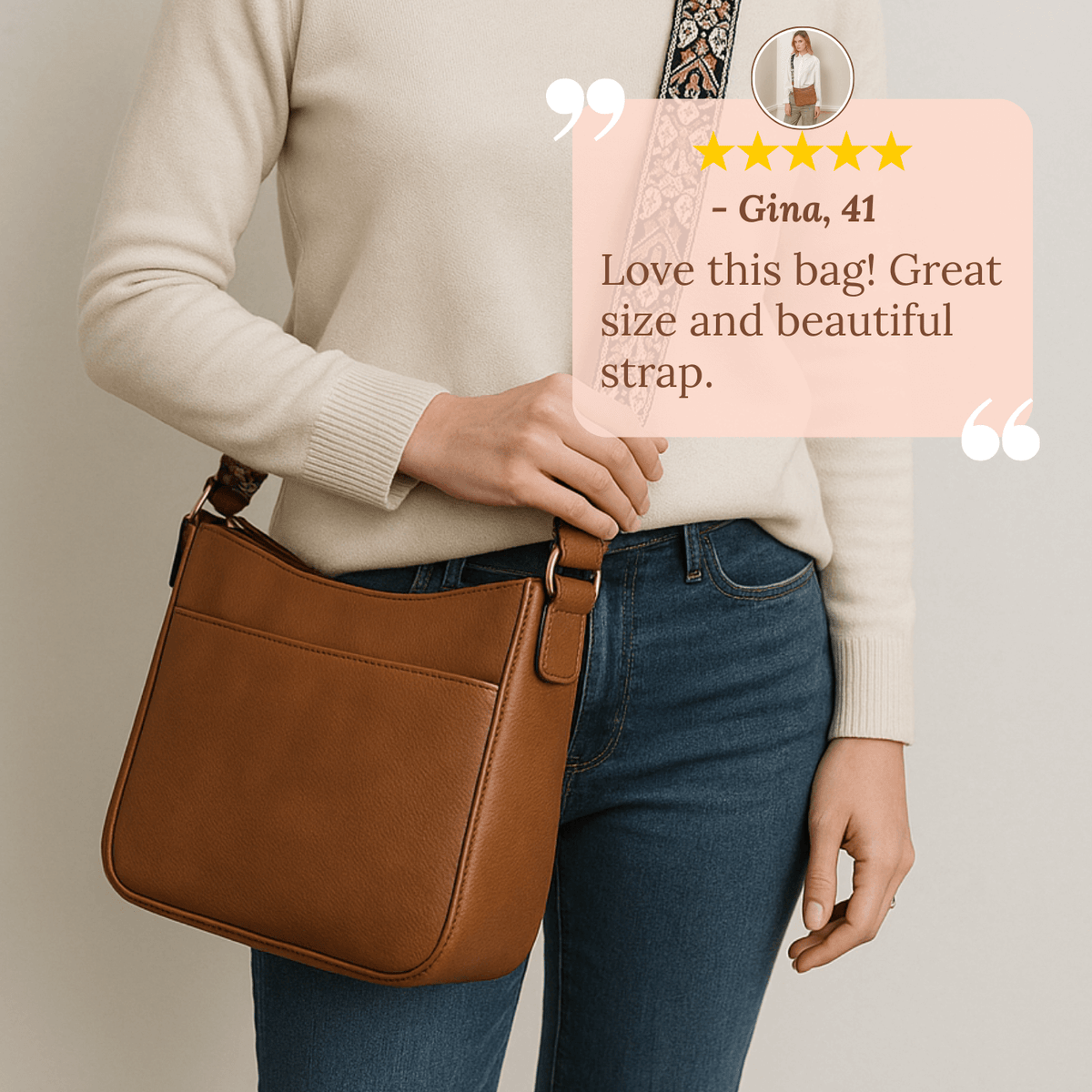 Elena à motifs pour le quotidien | Sac à bandoulière