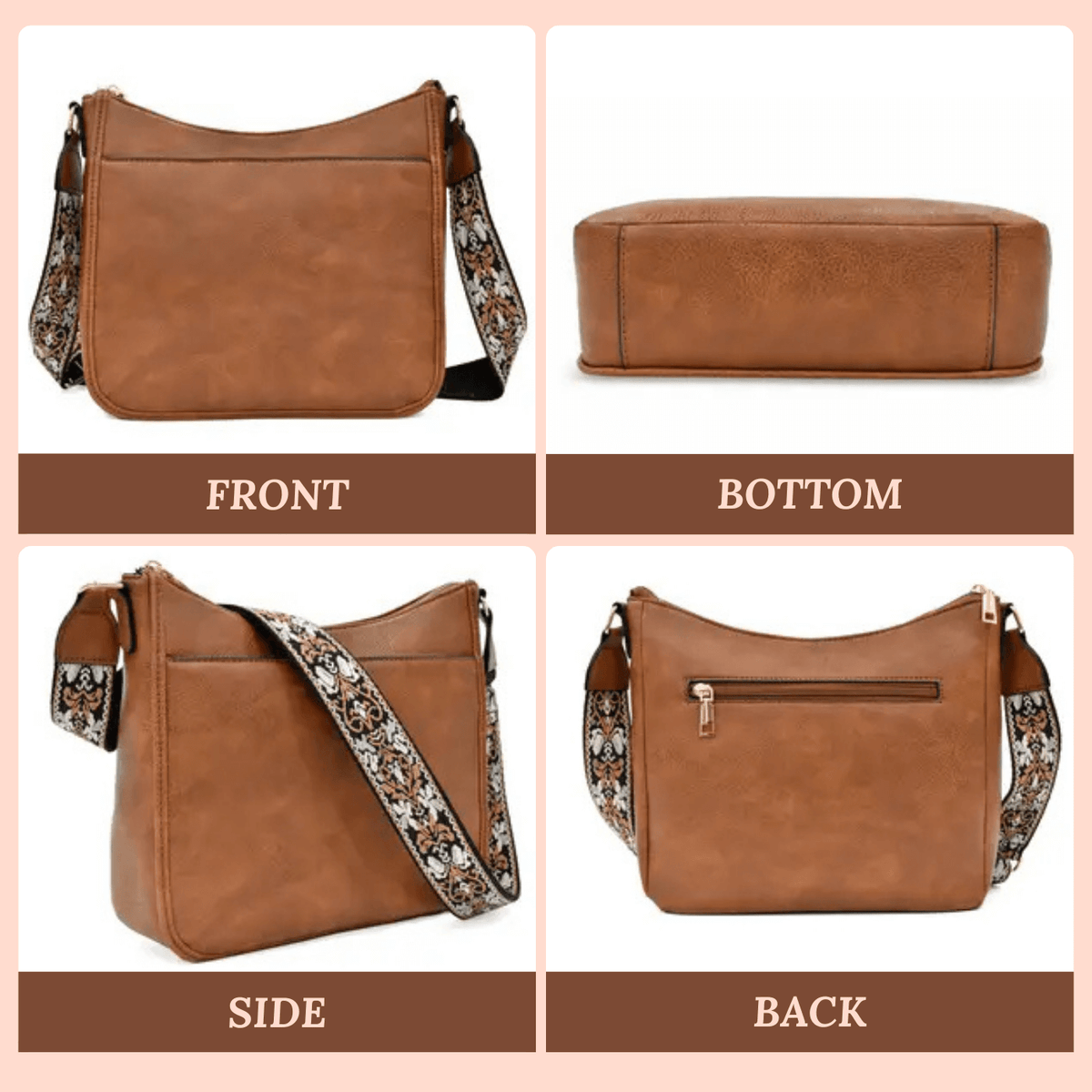 Elena à motifs pour le quotidien | Sac à bandoulière