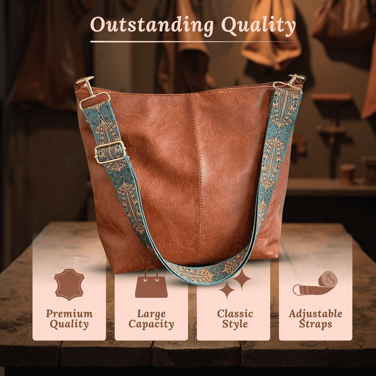 Sac texturé d’Alba | Sac à bandoulière
