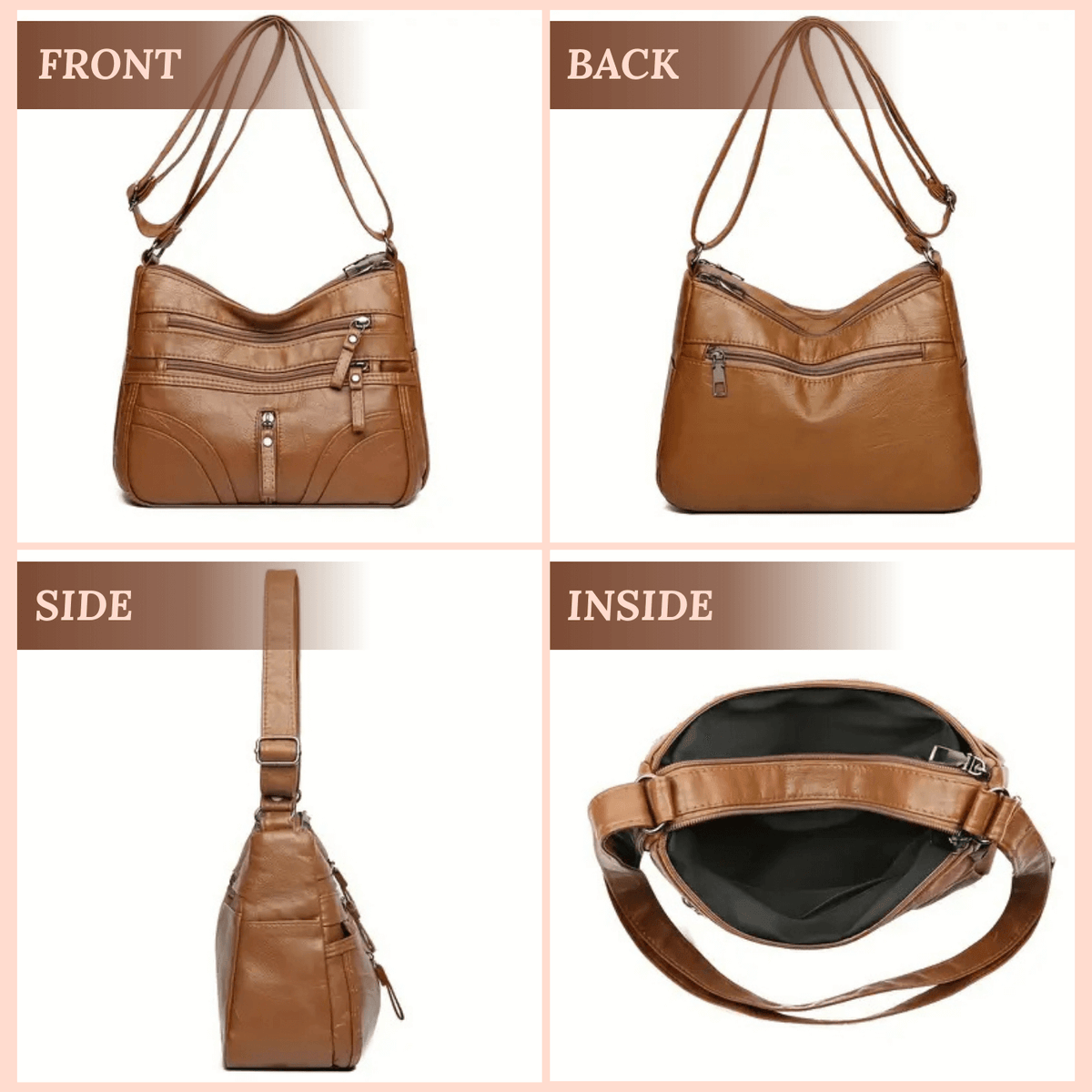 Giulia’s Multi-Zip | Sac bandoulière