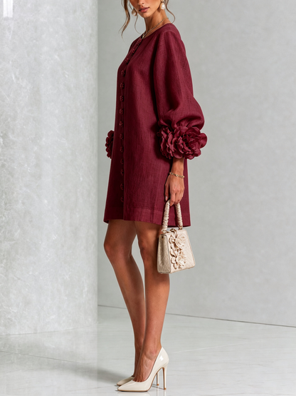 Celine - Robe chemise mini à boutons