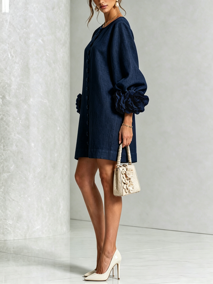 Celine - Robe chemise mini à boutons