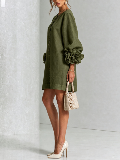 Celine - Robe chemise mini à boutons