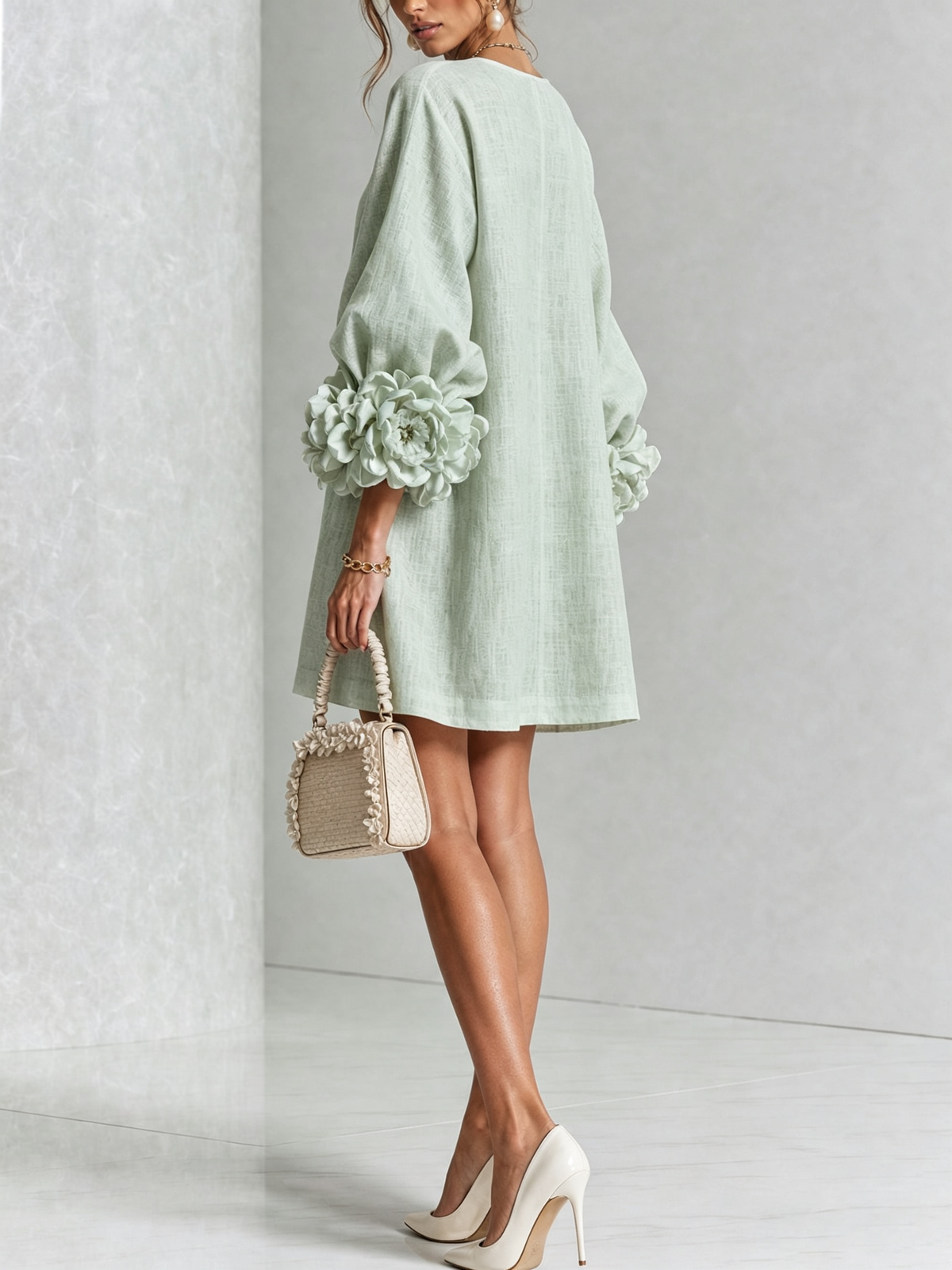 Celine - Robe chemise mini à boutons