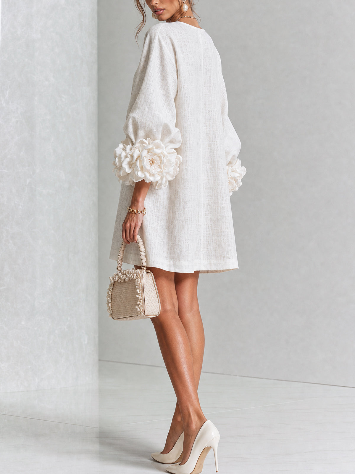 Celine - Robe chemise mini à boutons
