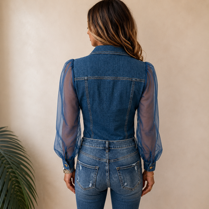 Amelia™ | Camicetta dal look denim elegante