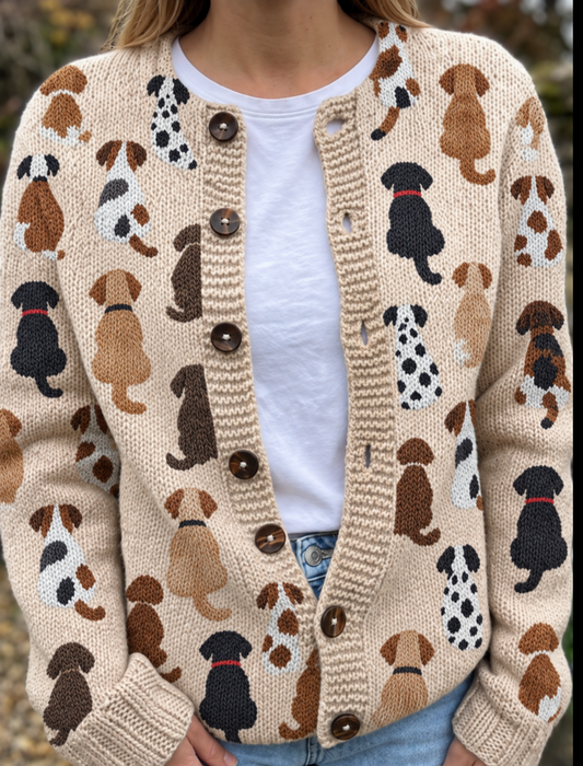 Belle Québec | Cardigan à Imprimé Chiens