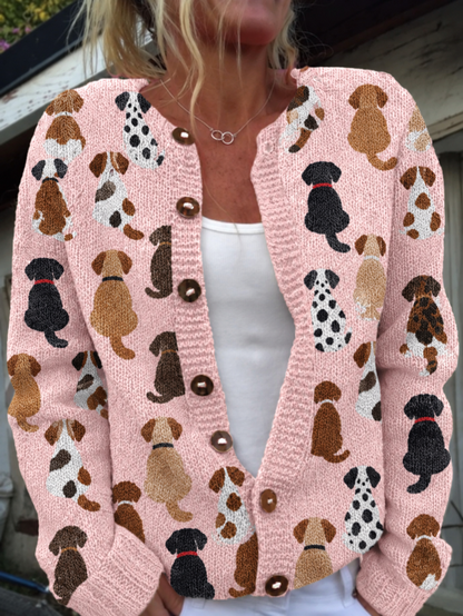 Belle Québec | Cardigan à Imprimé Chiens