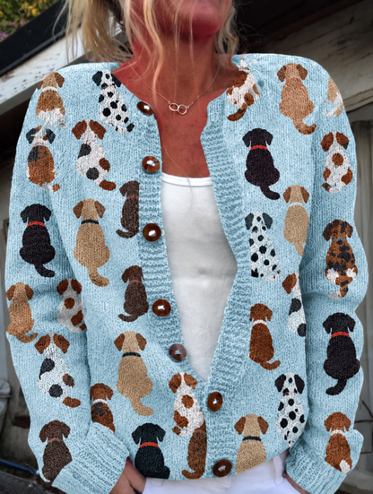 Belle Québec | Cardigan à Imprimé Chiens