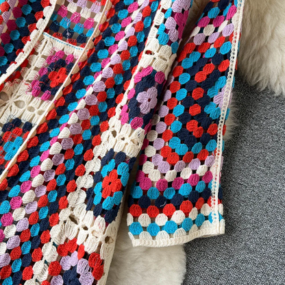 Silvia - cardigan tricoté multicolore