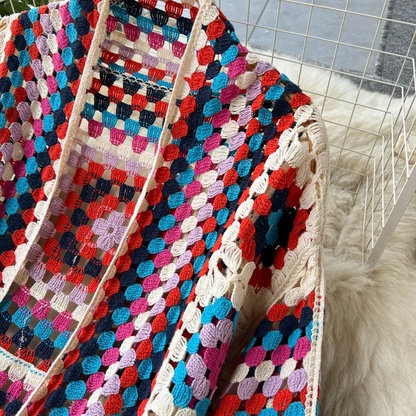Silvia - cardigan tricoté multicolore