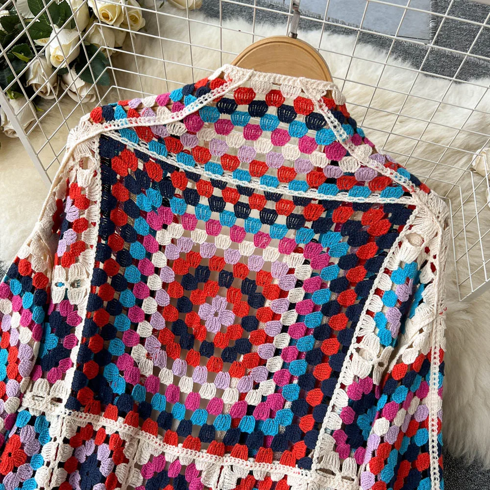 Silvia - cardigan tricoté multicolore