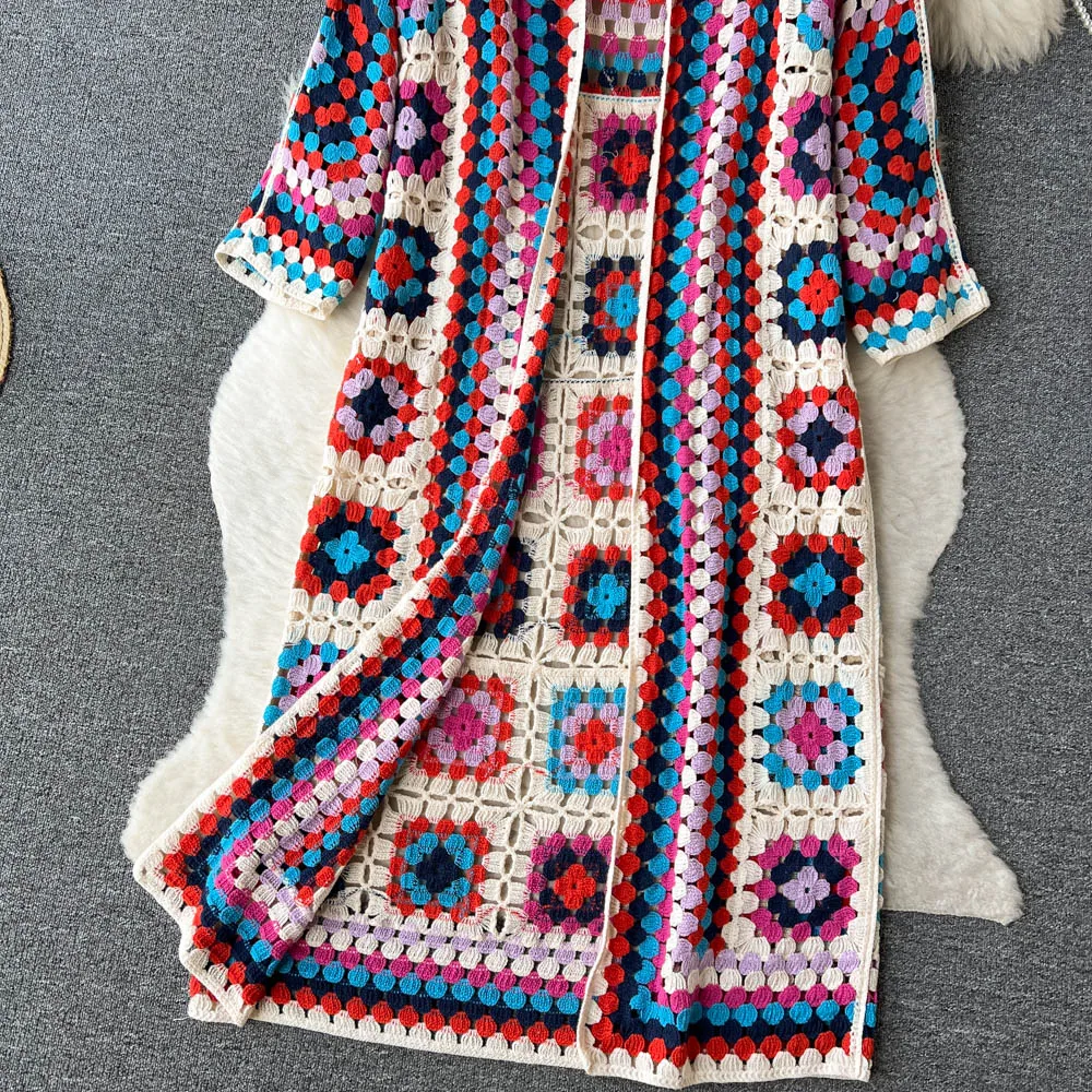Silvia - cardigan tricoté multicolore