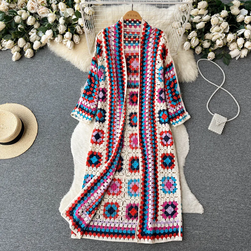 Silvia - cardigan tricoté multicolore