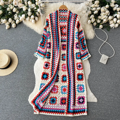 Silvia - cardigan tricoté multicolore