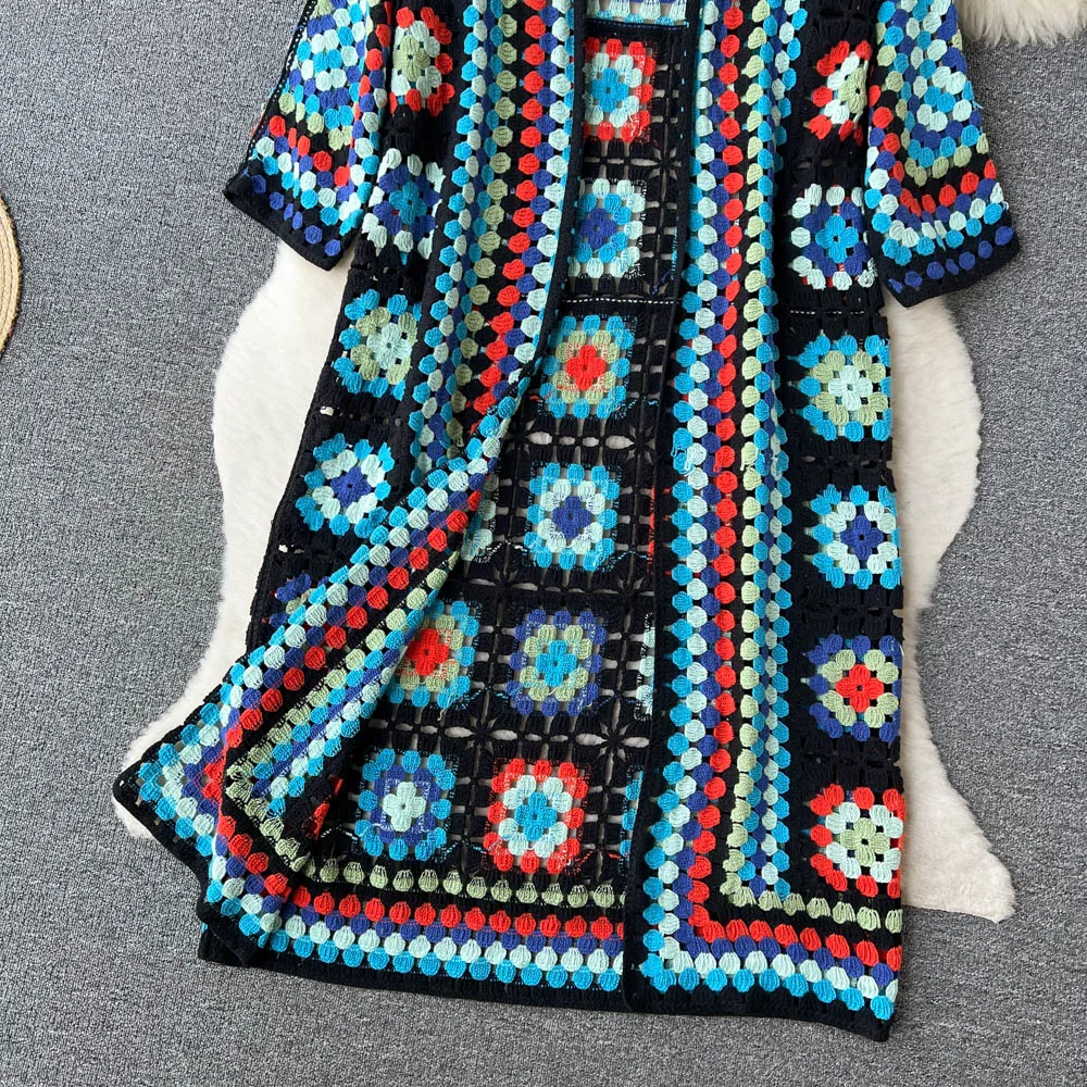 Silvia - cardigan tricoté multicolore