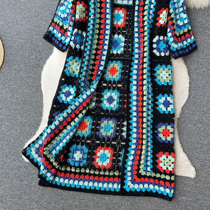 Silvia - cardigan tricoté multicolore