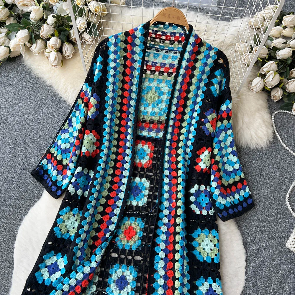Silvia - cardigan tricoté multicolore