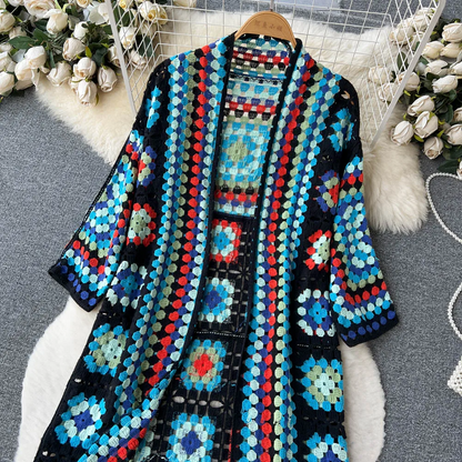 Silvia - cardigan tricoté multicolore
