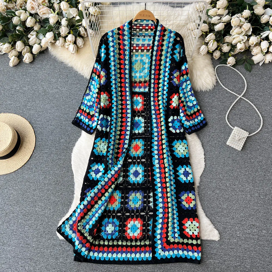 Silvia - cardigan tricoté multicolore
