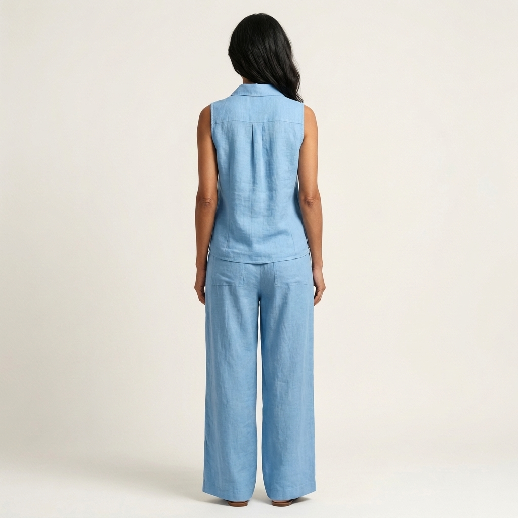 Twiila | Haut à nouer et pantalon à jambes larges