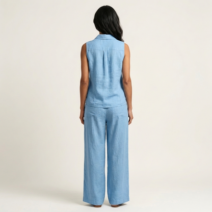 Twiila | Haut à nouer et pantalon à jambes larges