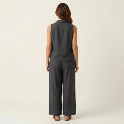 Twiila | Haut à nouer et pantalon à jambes larges