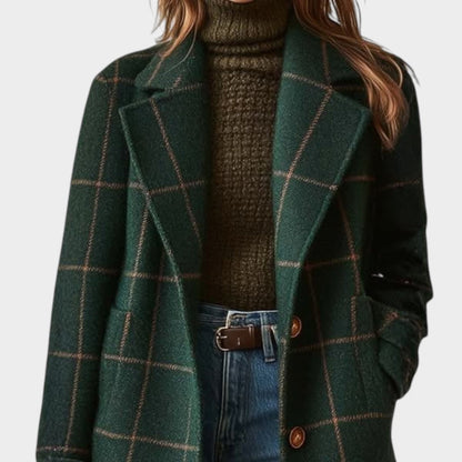 Amélie™ | Manteau d'automne à carreaux classiques