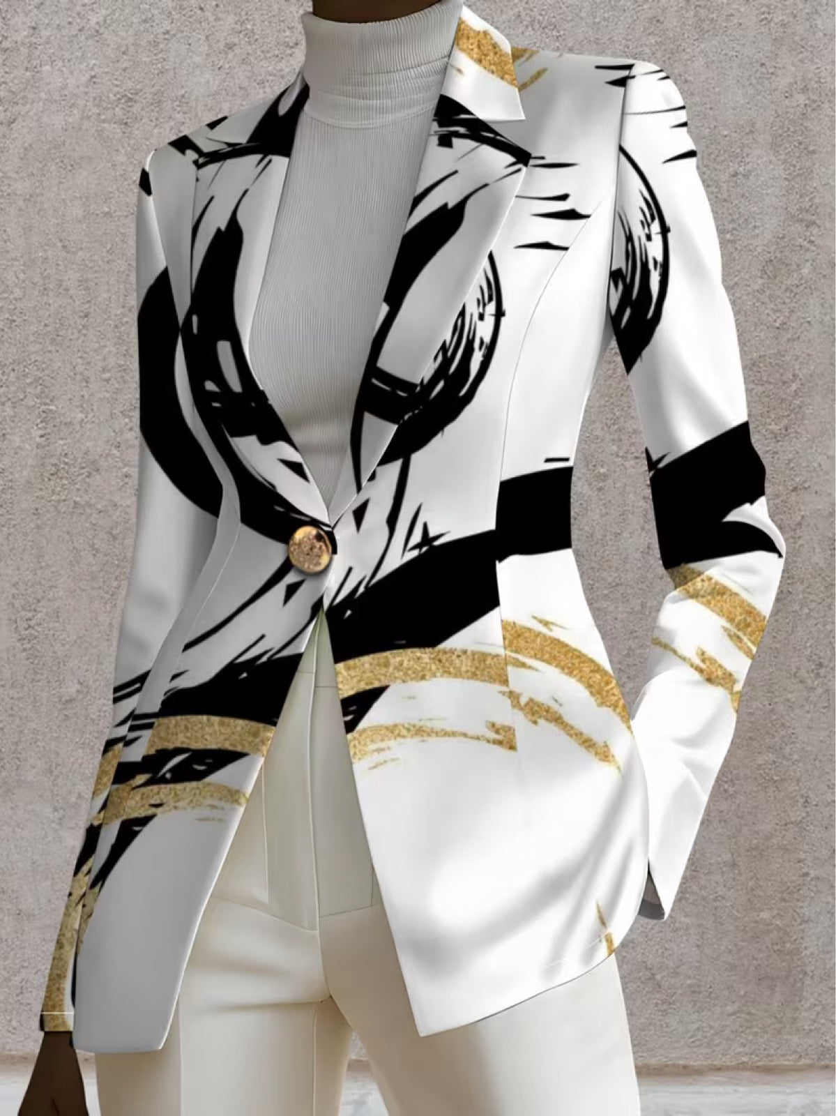 Noemine | Blazer à motif abstrait façon coups de pinceau