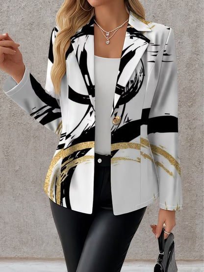 Noemine | Blazer à motif abstrait façon coups de pinceau