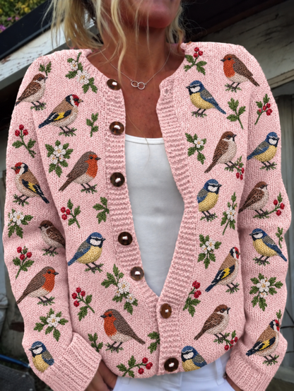 Belle Québec | Cardigan à Imprimé Oiseaux